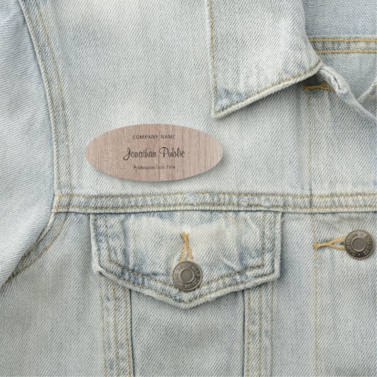 Porte-nom Élégant Modèle à script calé (En situation)