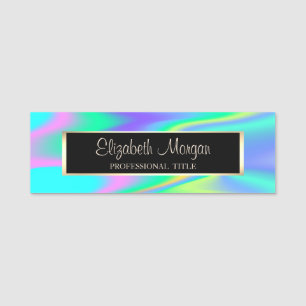 Porte-nom Élégant Moderne de Style, Cadre, Holographique