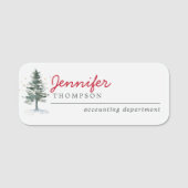 Porte-nom Élégant Noël Arbres Bois Fête de Noël (Devant)