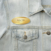 Porte-nom Élégant nom de script calqué Gold Modèle (En situation)