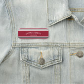 Porte-nom Elégant Olive Vert & Blanc Noir Balisé : Élégant (En situation)