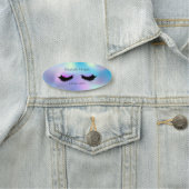 Porte-nom Elégant Ombre Holographique Faux Lashes (En situation)