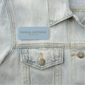 Porte-nom Élégant Poudre Bleu clair Or Unique Professionnel (En situation)