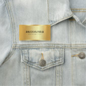 Porte-nom Élégant Professionnel Personnalisé Faux Modèle Or (En situation)