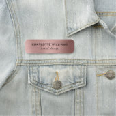 Porte-nom Élégant Rose Gold Style métallique Entreprise Empl (En situation)