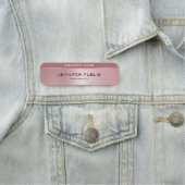 Porte-nom Elégant Rose moderne Modèle or design tendance (En situation)