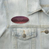 Porte-nom Elégant Rose simple Parties scintillant or Bokeh (En situation)