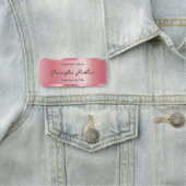 Porte-nom Élégant script de calligraphie Nom Modèle Rose Or (En situation)