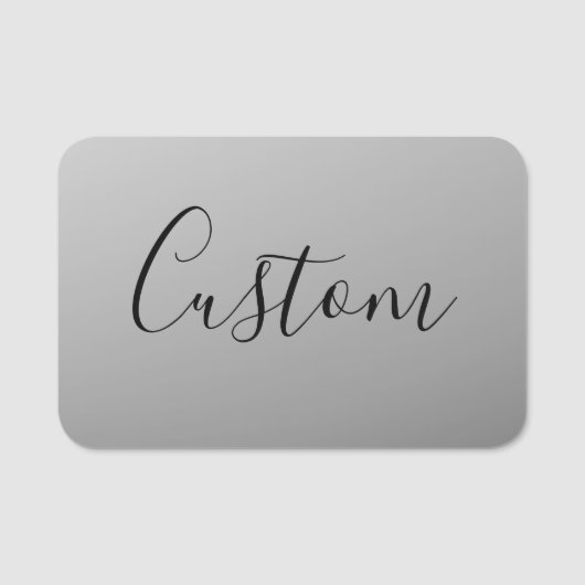 Porte-nom Élégant script moderne modifiable écriture de text (Devant)