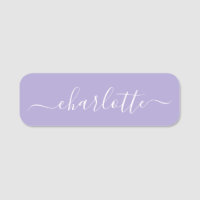 Élégant Script Nom moderne Lavande personnalisée