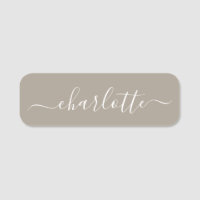 Élégant Script Nom moderne Taupe personnalisée