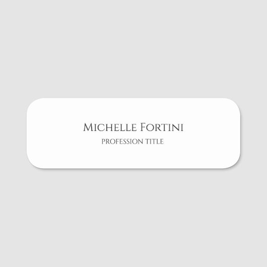 Porte-nom Élégant simple minimaliste (Devant)