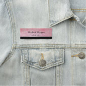 Porte-nom Élégant  Simple  Rayure Argentée (En situation)