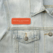 Porte-nom Élégant Tangerine Tango Orange Moderne Professionn (En situation)
