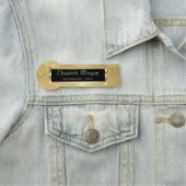 Porte-nom Elégant Trendy, Gold Frame, Parties scintillant Om (En situation)