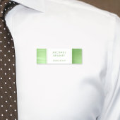 Porte-nom Élégant Vert Lime Métal Brossé Entreprise