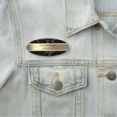 Porte-nom Elégante Bande D'Or, Perles, Marbre (En situation)