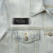 Porte-nom Élégante Glitterie noire Nom de l'huile Balise (En situation)