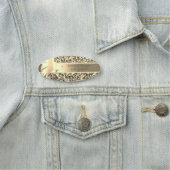 Porte-nom Elégante Parties scintillant Or fille face Silhoue (En situation)