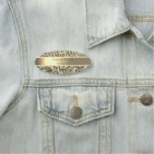 Porte-nom Elégante Parties scintillant or, Grille, Perles (En situation)