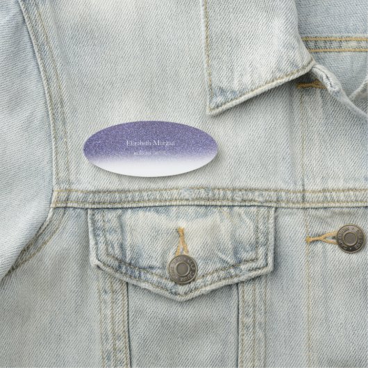 Porte-nom Élégante Parties scintillant simple violet Bokeh O (En situation)