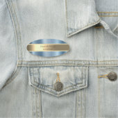 Porte-nom Elégante Perles d'or élégant Métal Bleu (En situation)