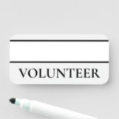 Porte-nom Élégante, propre "BÉNÉVOLE" (En situation)