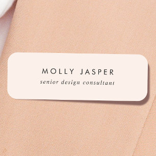 Porte-nom Élégante Typographie Chic Blush Rose Feminine