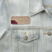 Porte-nom Élégantes Roses Rouges Tombant Feuilles (En situation)