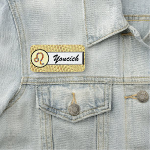Porte-nom Élément du symbole Leo Zodiac par Kenneth Yoncich