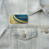 Porte-nom Eléments Graphiques Turquoise Vert Bleu Et Or : Un (En situation)