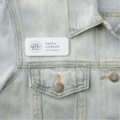 Porte-nom EMELIA Simple Entreprise Logo Employé Magnétique (En situation)