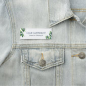 Porte-nom Emerald Green Feuilles - Thérapiste (En situation)