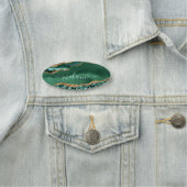 Porte-nom Émeraude Green Gold Parties scintillant Marbre éti (En situation)