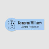 Porte-nom Employé de la clinique dentaire Bleu-dent (Devant)