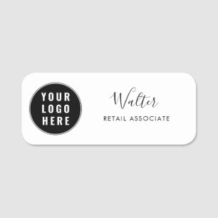 Porte-nom Employé de l'entreprise de script de logo d'entrep