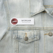 Porte-nom Employé de l'entreprise du logo d'entreprise perso (En situation)