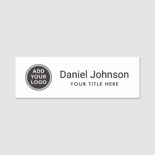 Porte-nom Employé de personnel fait sur commande d'affaires (Devant)