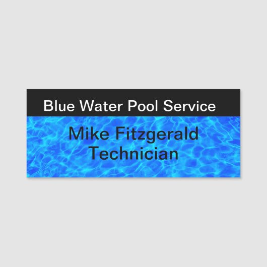 Porte-nom Employé de service de piscine (Devant)