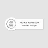 Porte-nom Employé du logo d'ajout minimal (Devant)