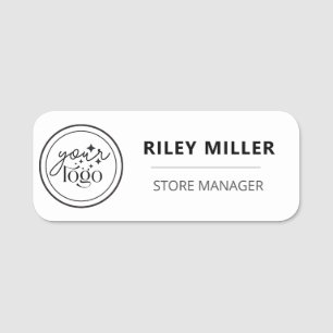 Porte-nom Employé du logo de la société magnétique