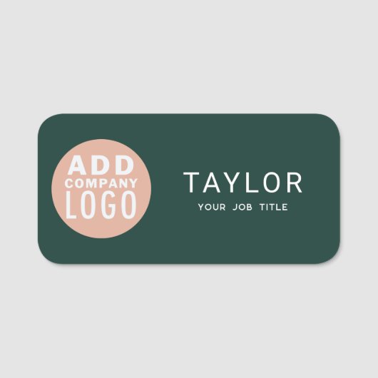 Porte-nom Employé du logo de l'entreprise Personnalisé (Devant)