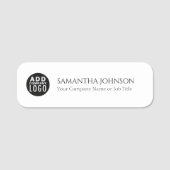 Porte-nom Employé du logo d'entreprise personnalisé (Devant)