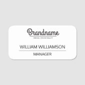 Porte-nom Employé du logo personnalisé (Devant)