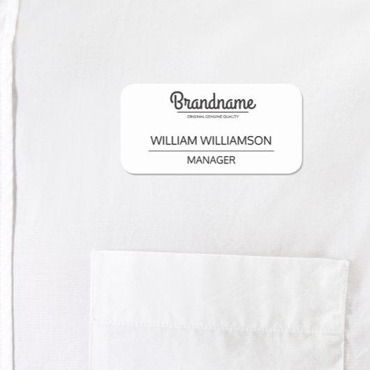 Porte-nom Employé du logo personnalisé