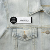 Porte-nom Employé du logo personnalisé en forme de cercle (En situation)