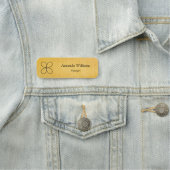 Porte-nom Employé du logo personnalisé Gold (En situation)