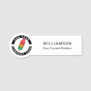 Porte-nom Employé d'une entreprise de logo personnalisé fait