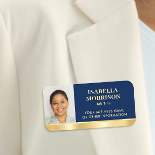 Porte-nom Employé ID d'entreprise Personnel Photo Marine Gol