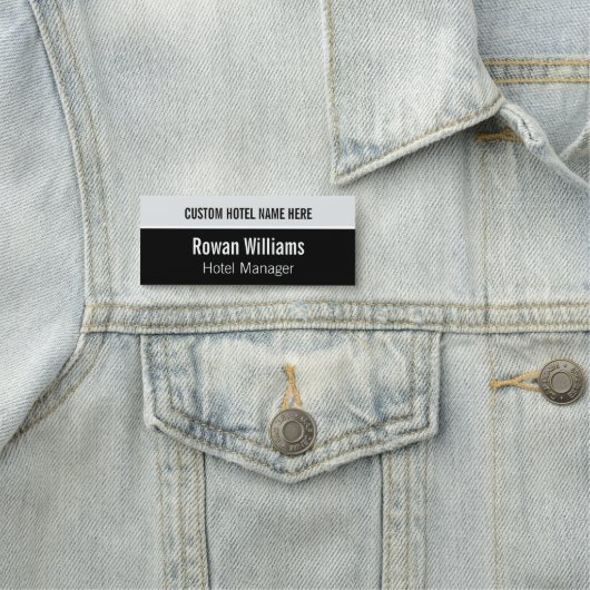 Porte-nom Employé personnalisé moderne (En situation)